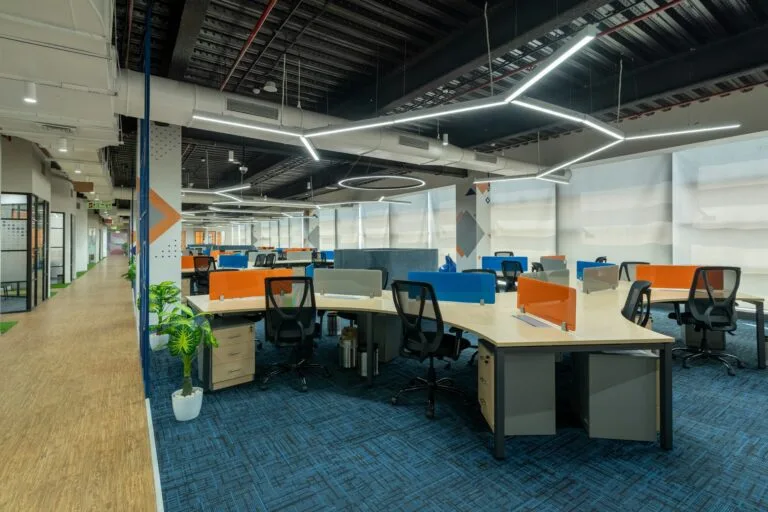 Zoned office fit out featuring private meeting rooms and quiet working areas